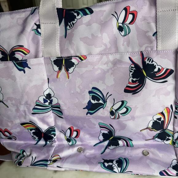 Vera Bradley ReActive Tote in Lavender Butterfly - Picture 4 of 11